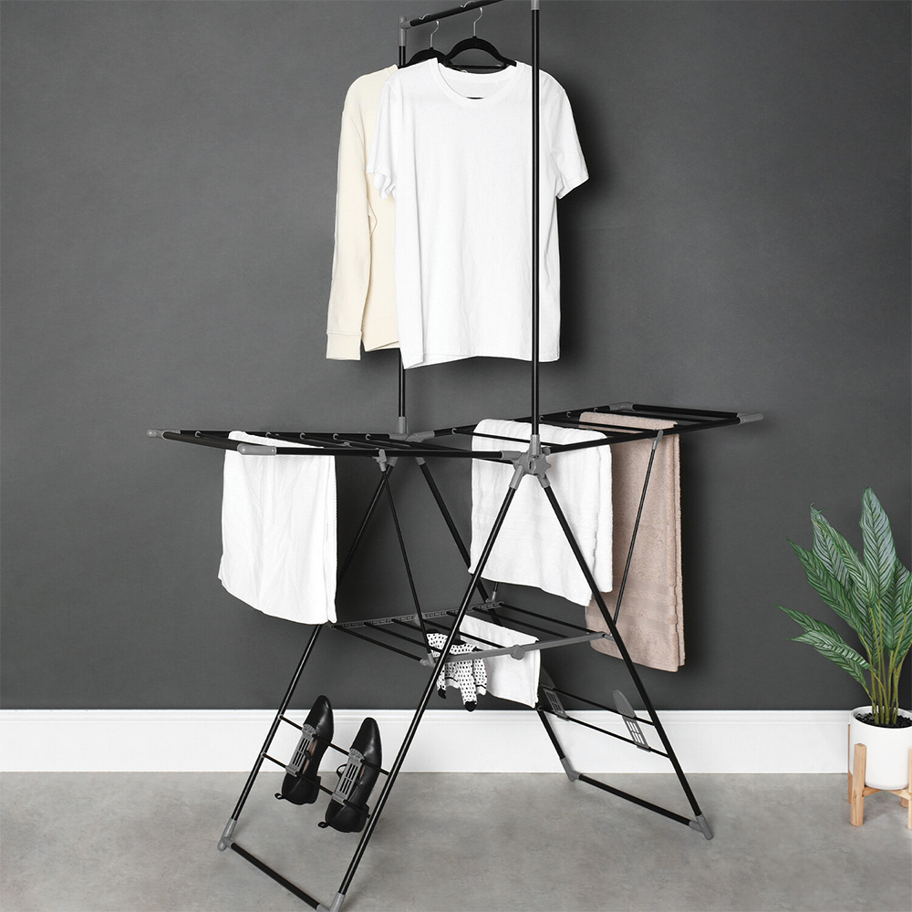 Argento Premium X Wing Airer - Black Image 2