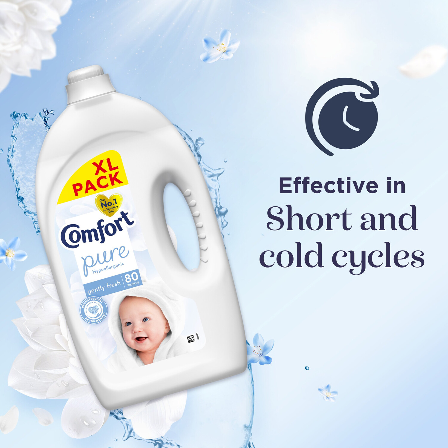 Comfort Pure Hypoallergenic Fabric Conditioner 80 Image 2