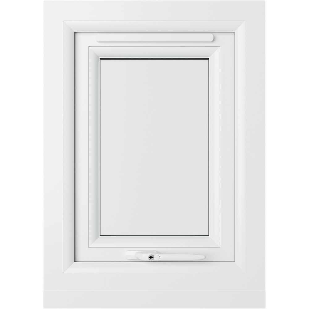 Crystal Top Hung Opener Grey White Clear Glass uPVC Double Glazed Window 440 x 610mm Image 2