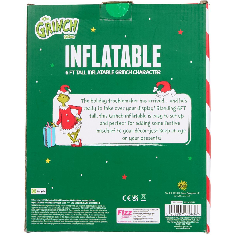 Inflatable Grinch - Green and Red Image 7