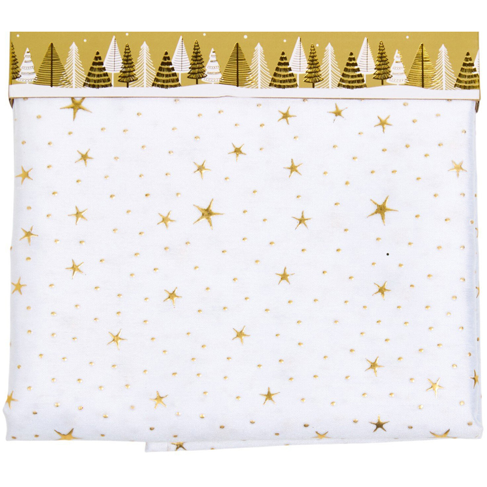 3D Star Tablecloth White Image 4