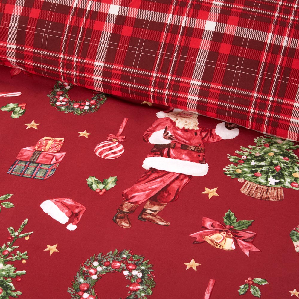 Festive Santa Duvet Set  - Red / King Image 5
