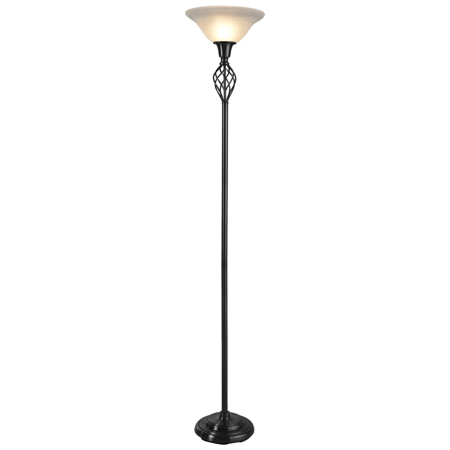 Black Classic Torchiere Lamp Image 2