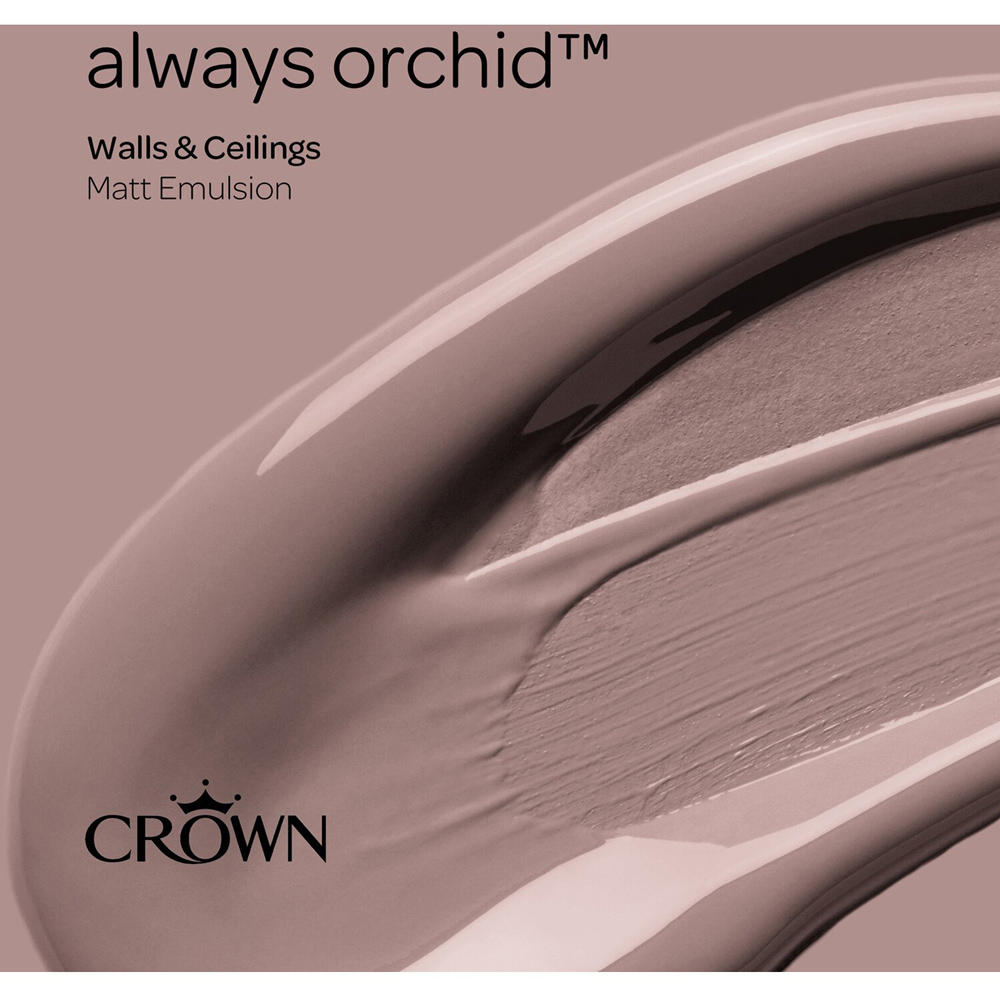 Crown Walls & Ceilings Always Orchid Matt Emulsion Paint 2.5L Image 8