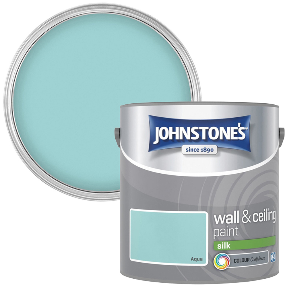 Johnstones Silk Emulsion Paint - Aqua Image 1