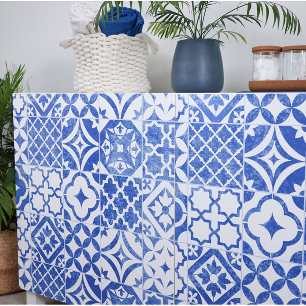 d-c-fix Zuladi Self Adhesive Vinyl Film - Blue and White Image 5