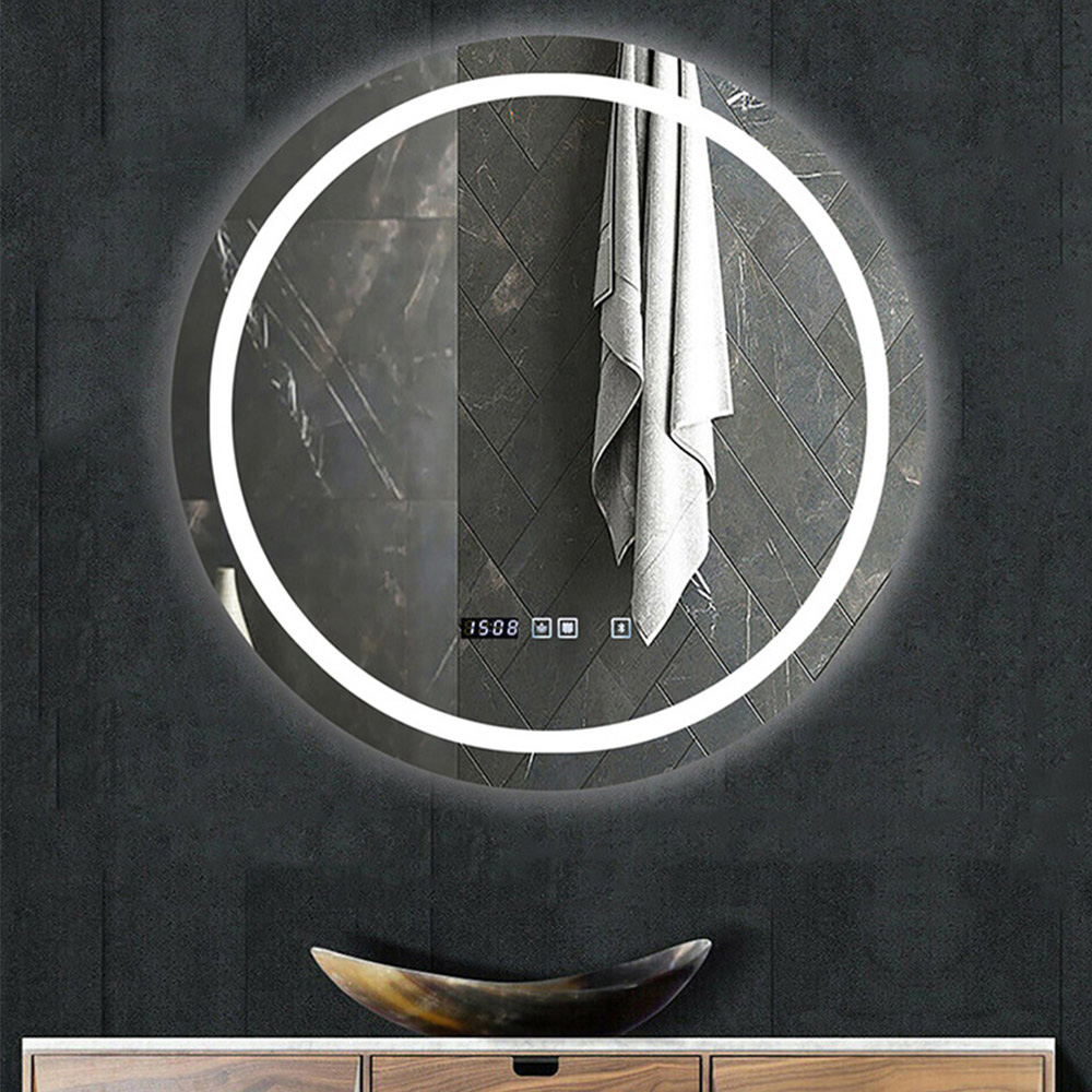 Ener-J Round LED Mirror with Bluetooth Speaker and Changeable CCT Image 2