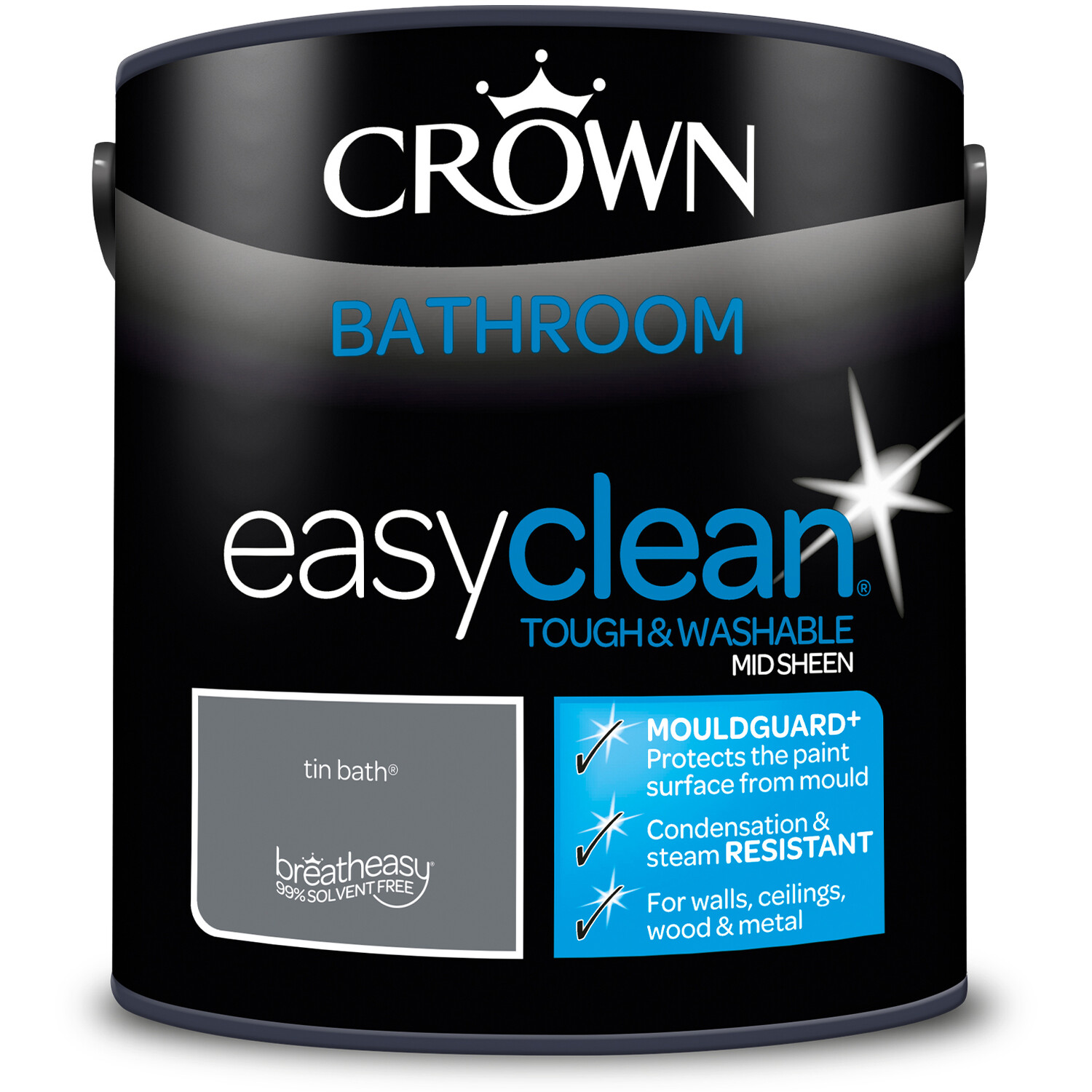 Crown Easyclean Bathroom Paint - Tin Bath Image 7