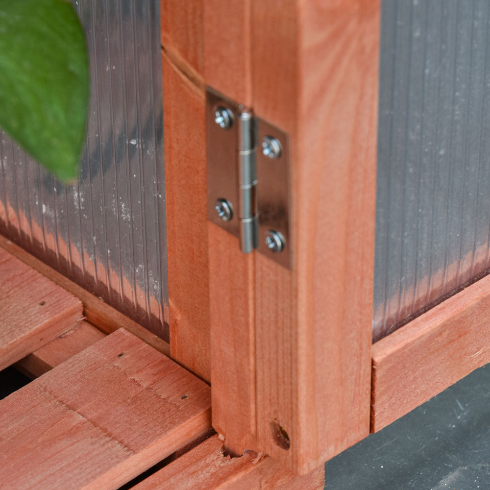 Outsunny 3 Tier Orange Wooden Cold Frame Image 3