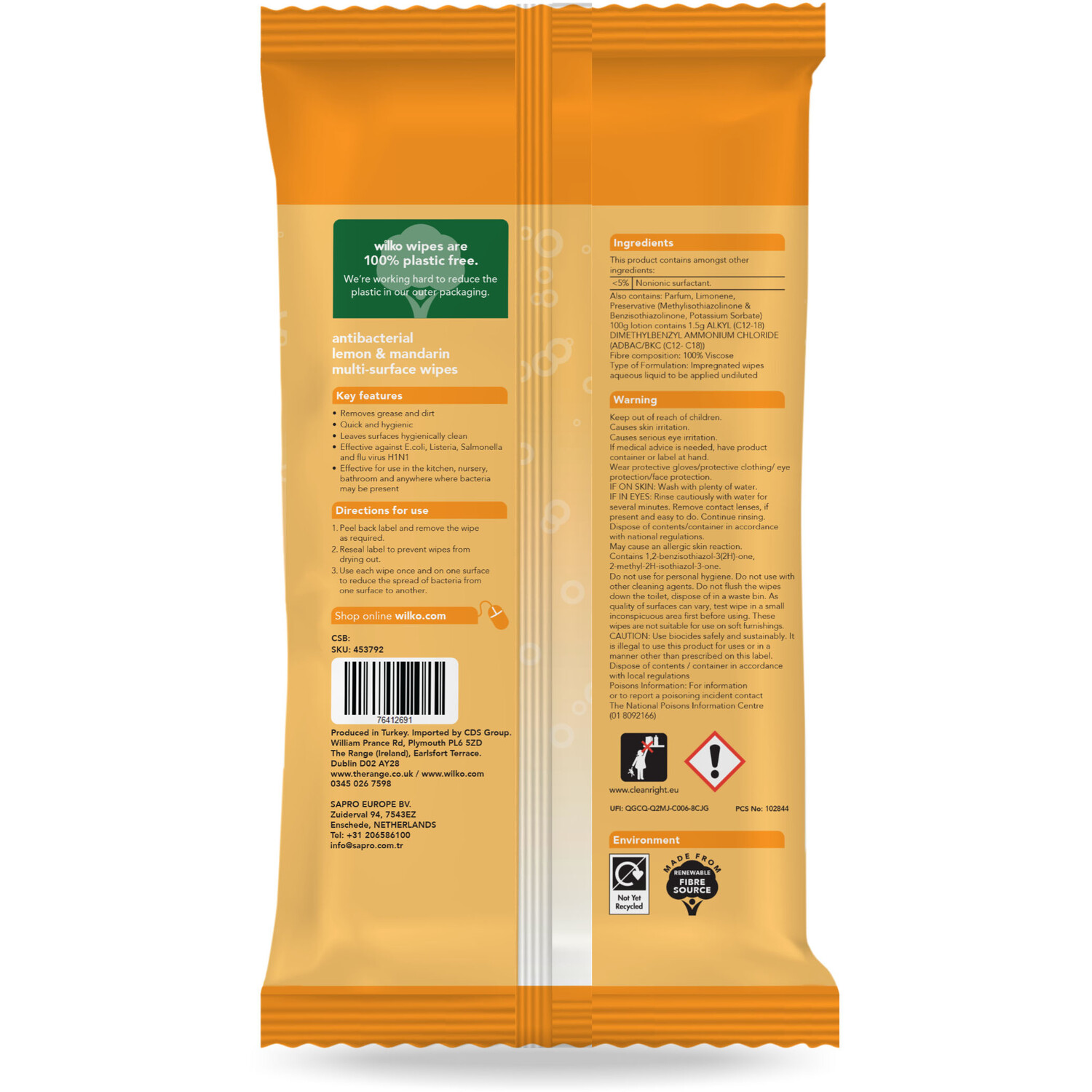 Pack of 120 Antibacterial Wipes Image 2