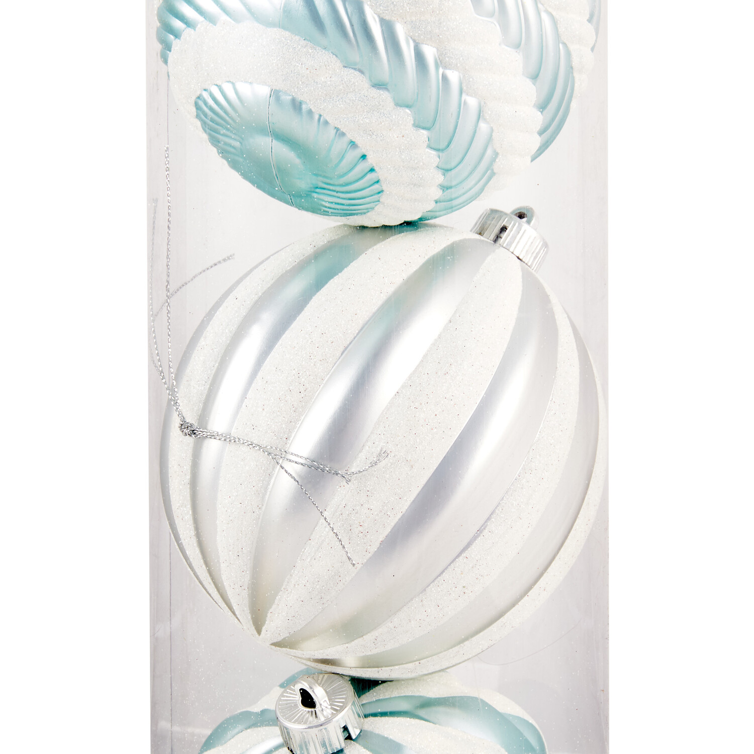 Pack of 3 XL Angel Whispers Baubles - White Image 2