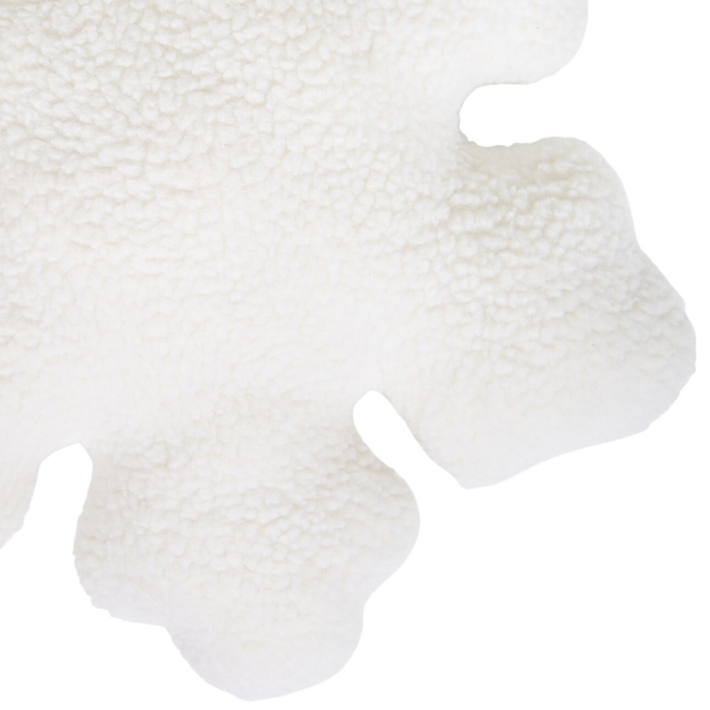 Snowflake Shaped Cushion - White Image 3
