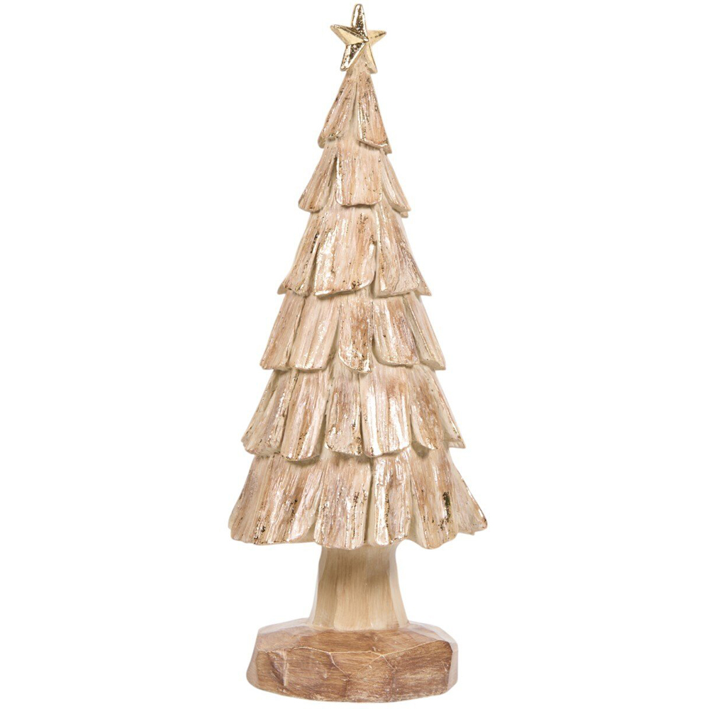 Wood Effect Brushed Gold Christmas Tree Brushed Gold Image 2