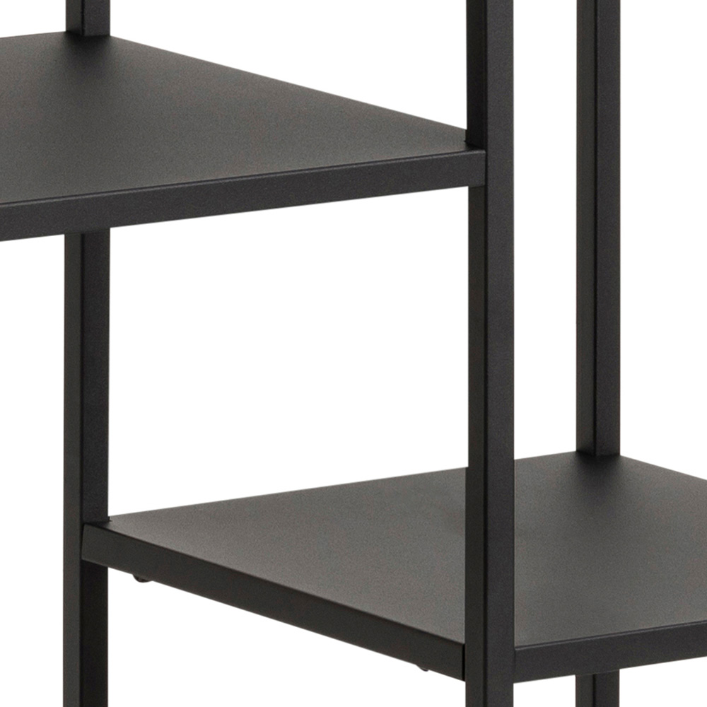 Furniture To Go Newcastle Matt Black 3 Shelf Asymmetrical Bookcase Image 6