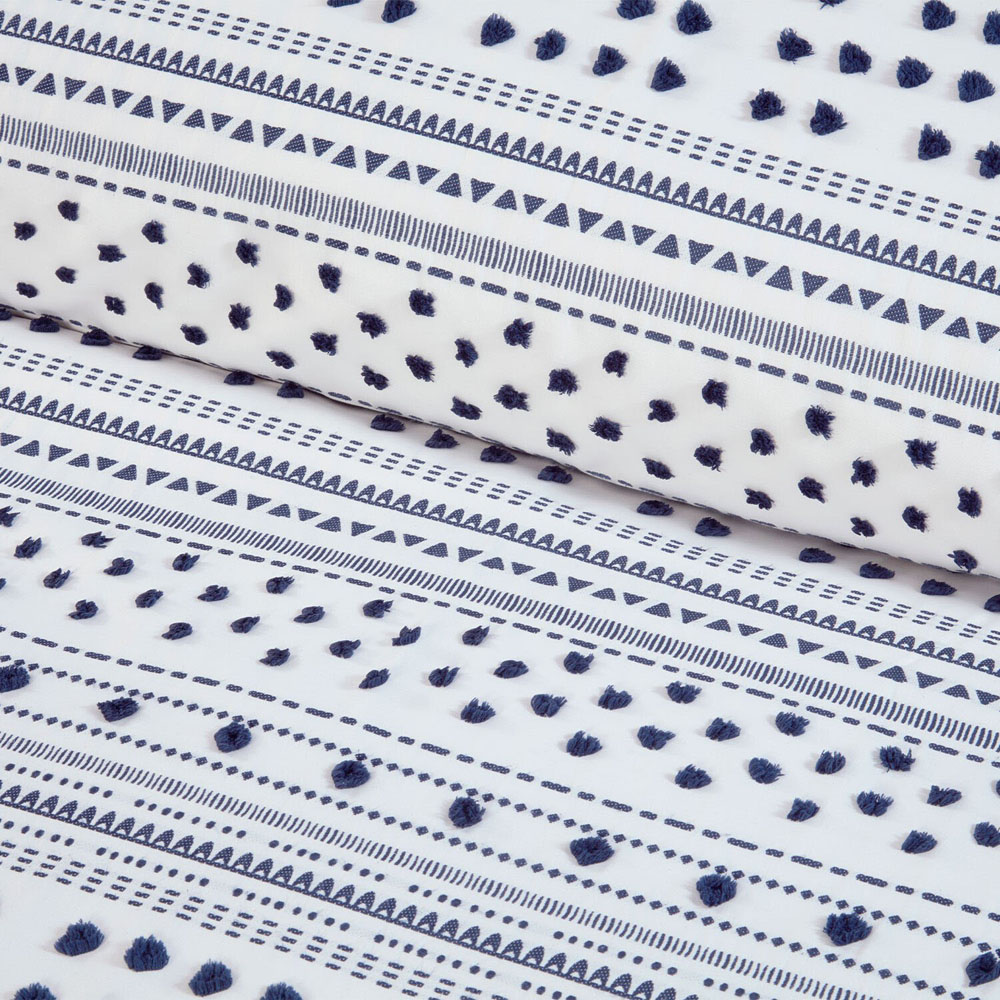 Berkley Duvet Set Navy and White King Image 3