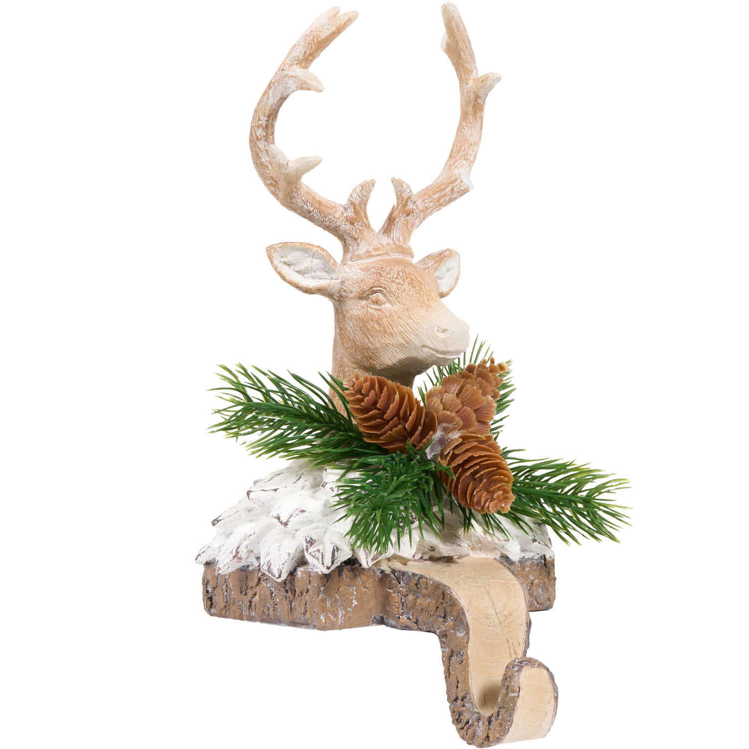 Rustic Stag Stocking Holder Brown Image 3