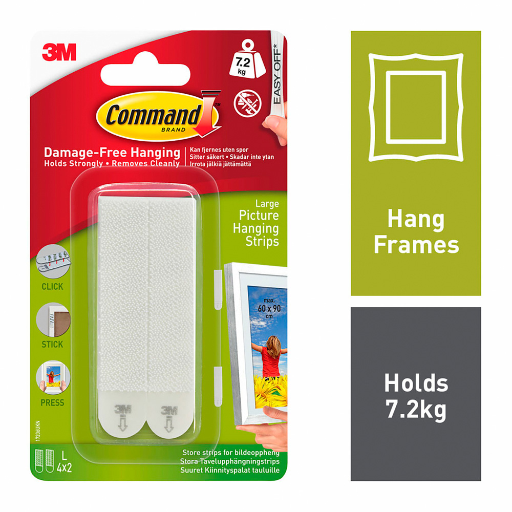 Command Large Picture Hanging Strips 4 Pack Image 2