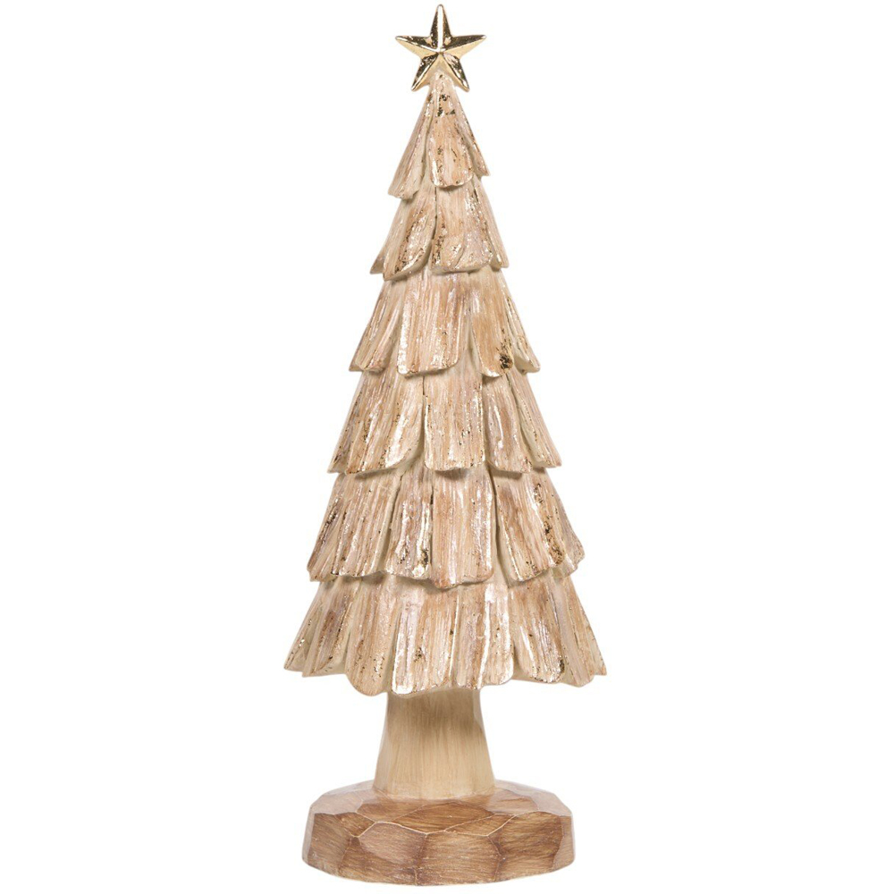 Wood Effect Brushed Gold Christmas Tree Brushed Gold Image 3