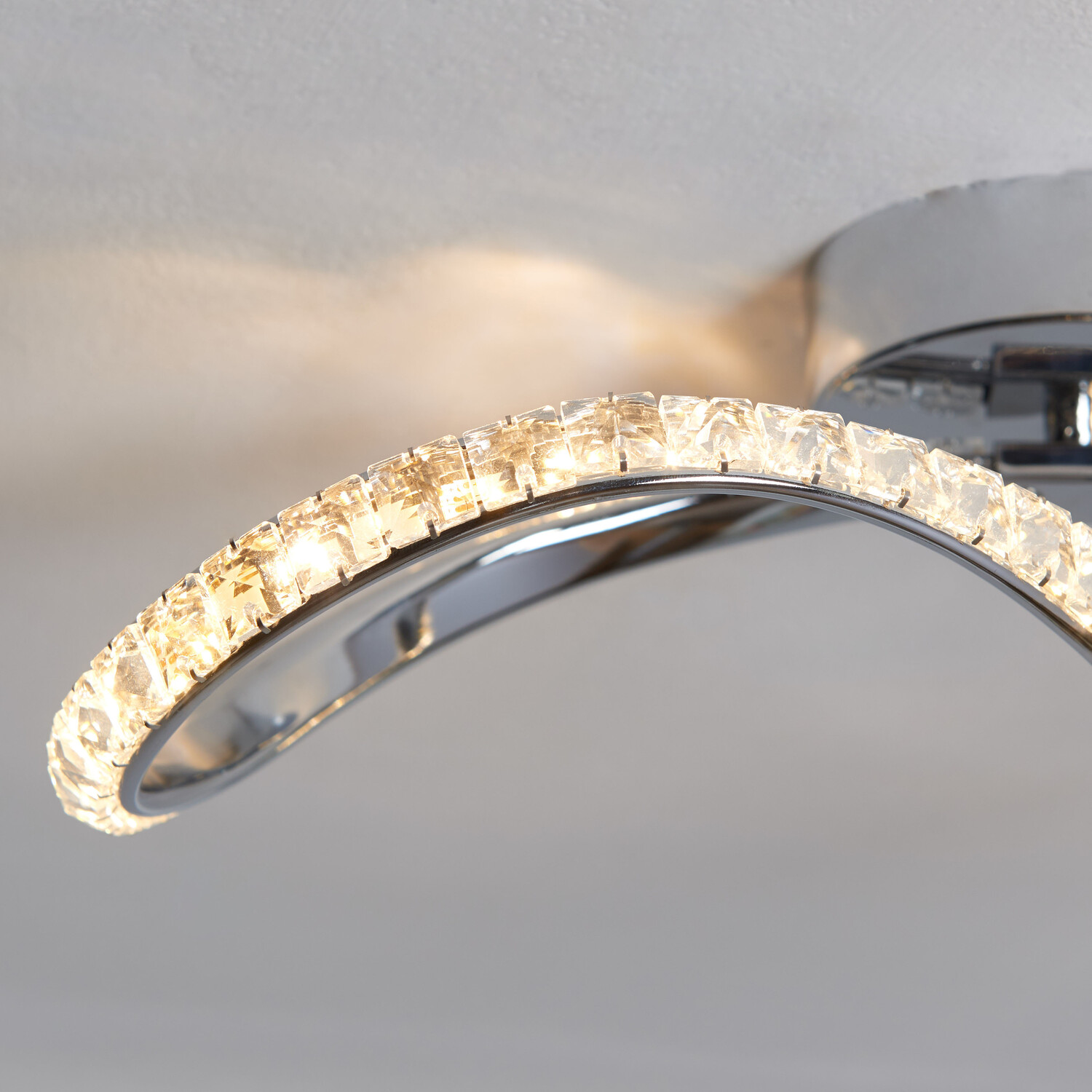 Silver Nora LED Flush Fitting LED Ceiling Light Image 4