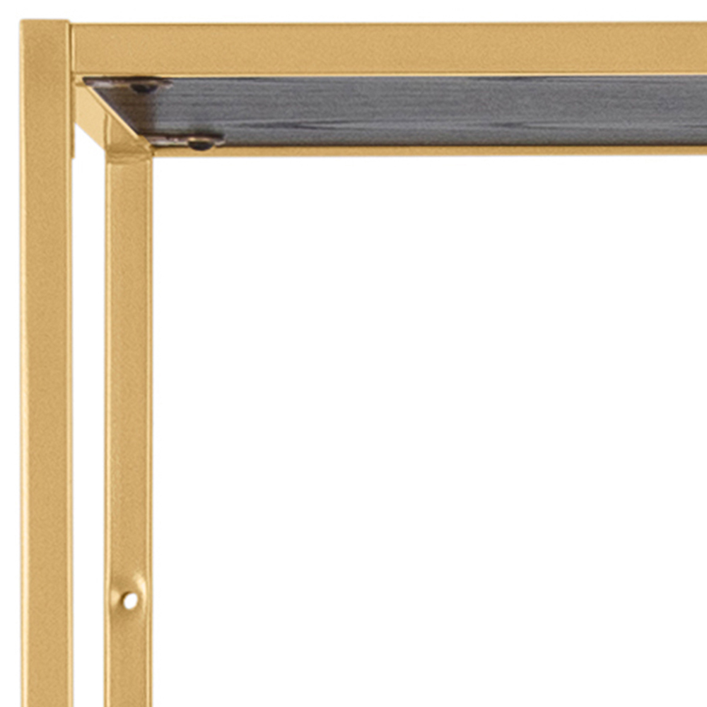 Florence Seaford 5 Shelf Black and Gold Metal Bookcase Image 5