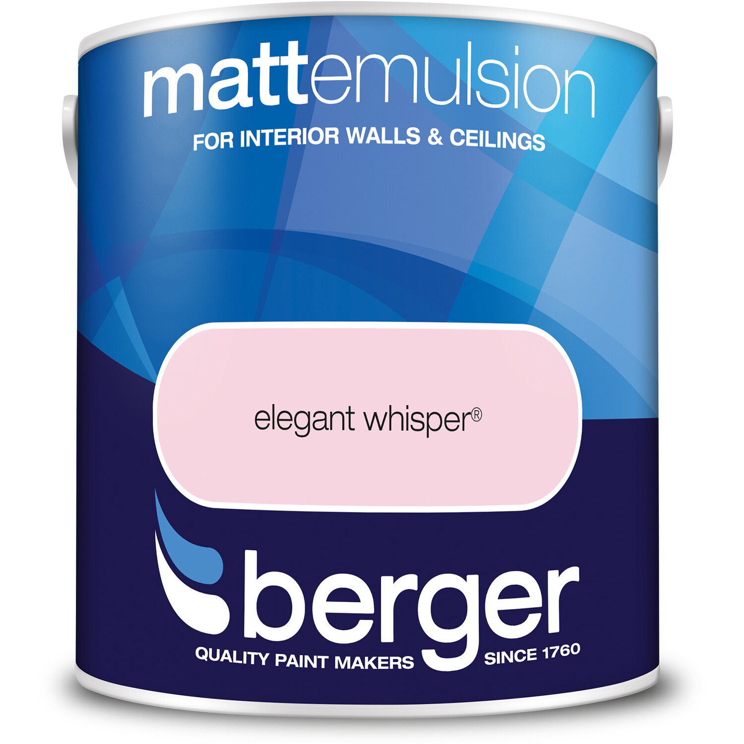 Berger Walls & Ceilings Elegant Whisper Matt Emulsion Paint 2.5L Image 2