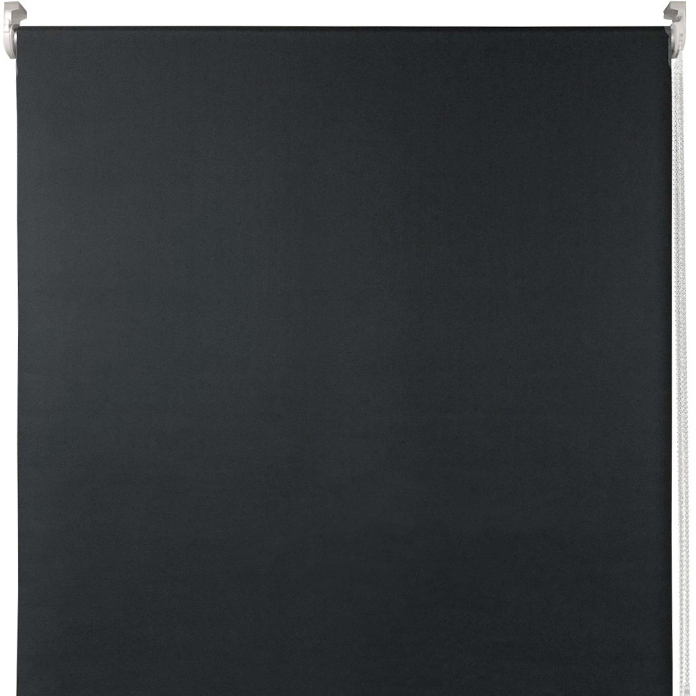 Plain Blackout Roller Blind Charcoal 180cm Image 2