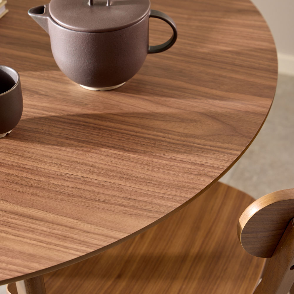 Furniture To Go Roxby Walnut 4 Seater Round Dining Set Image 4