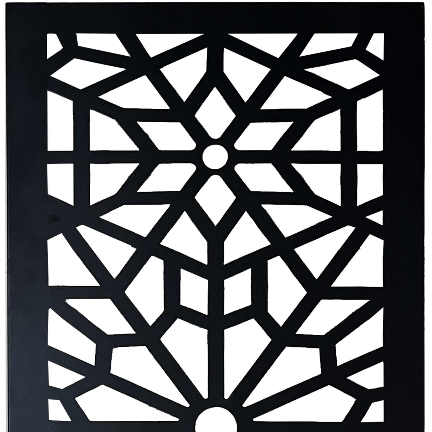 Set of 3 Indoor/Outdoor Metal Wall Screens - Black Image 3