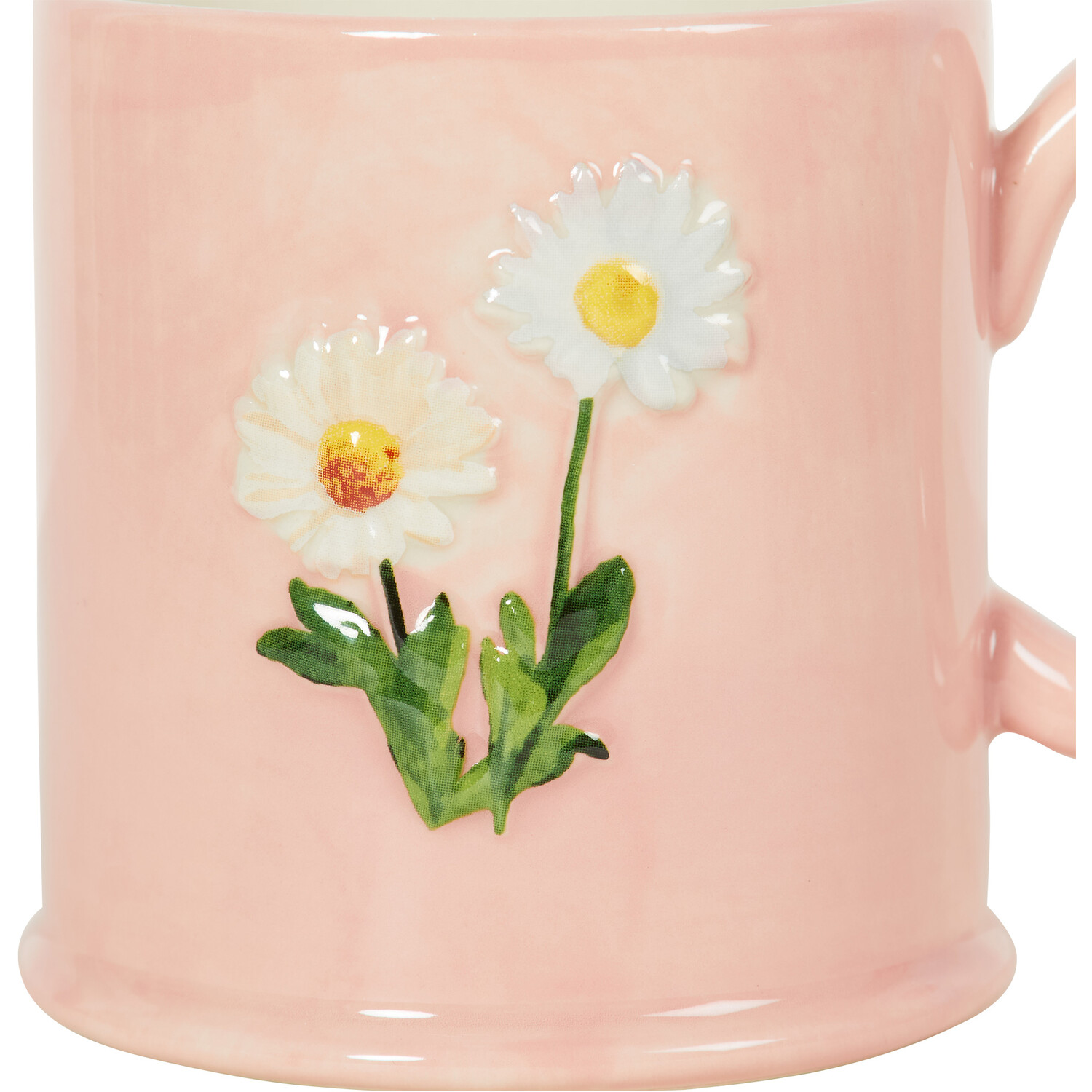 Tankard Embossed Daisy Mug - Pink Image 4