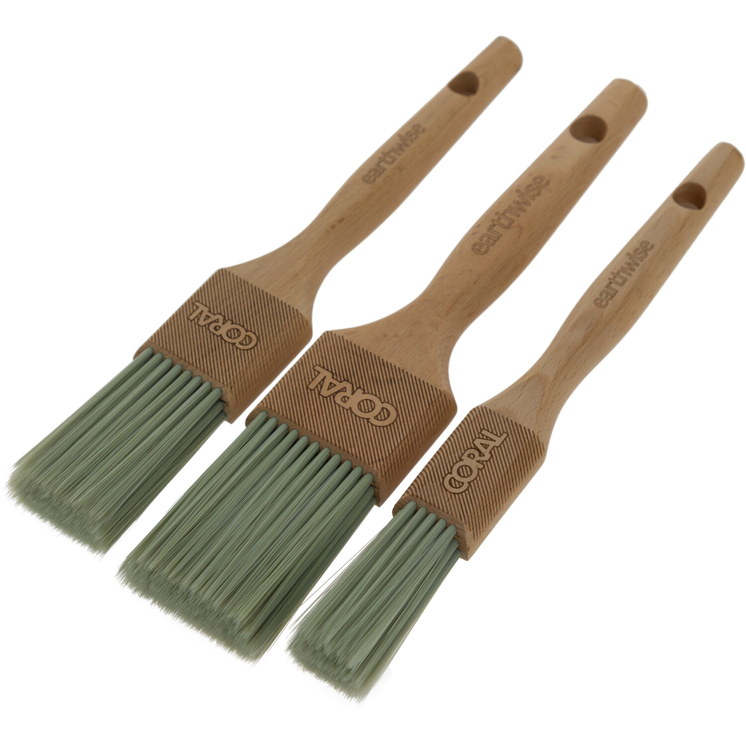 Set of 3 Coral Earthwise Paint Brushes Image 3