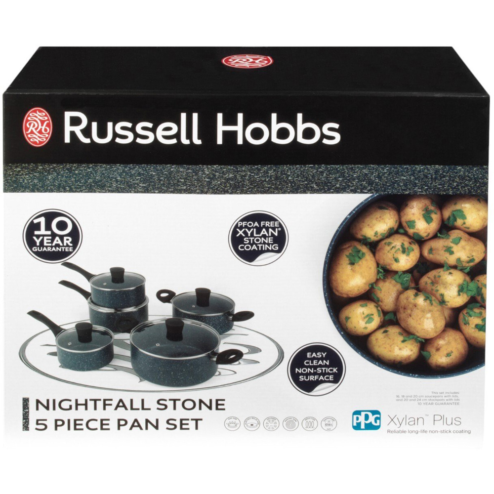 Russell Hobbs 5 Piece Nightfall Stone Pan Set Stone Image 9
