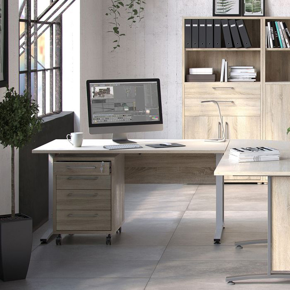 Furniture To Go Prima Oak 4 Drawer Mobile Cabinet Image 5