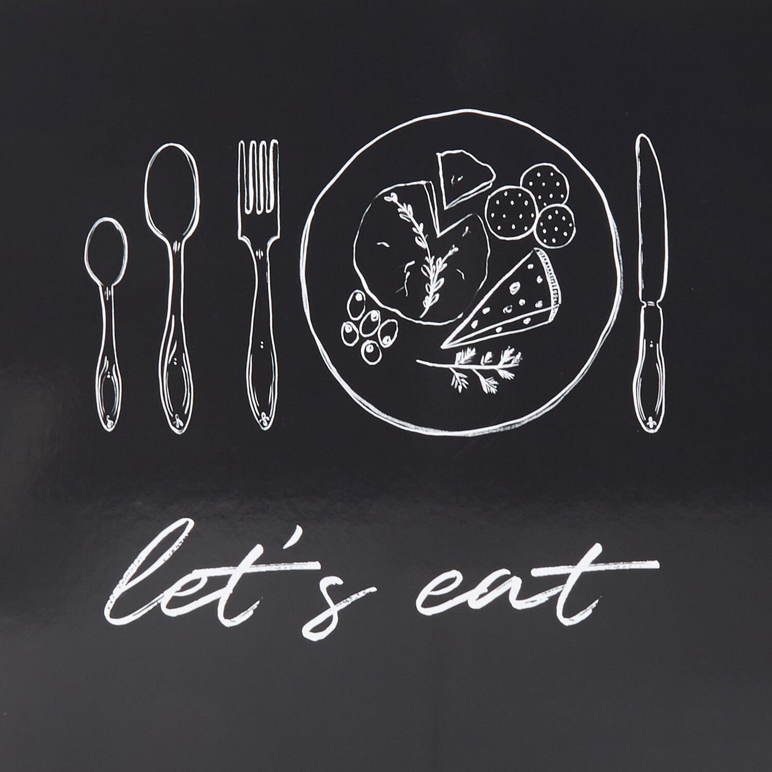 Let's Eat Lap Tray - Black Image 2
