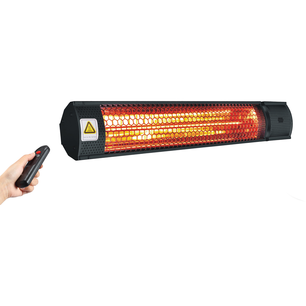 Sahara Wall-Mounted Patio Electric Halogen Heater with Remote Control 2000W Image 3