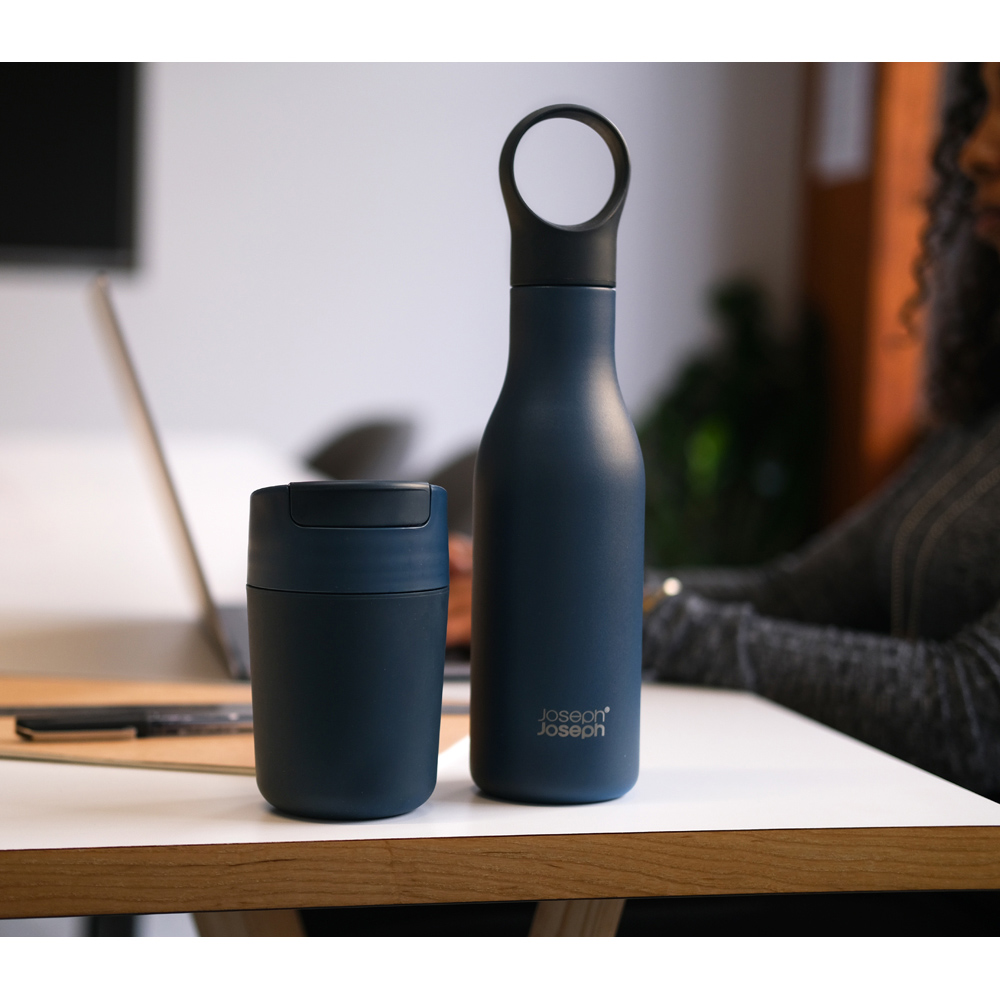 Joseph Joseph Sipp Blue Travel Mug with Hygienic Lid 340ml Image 8