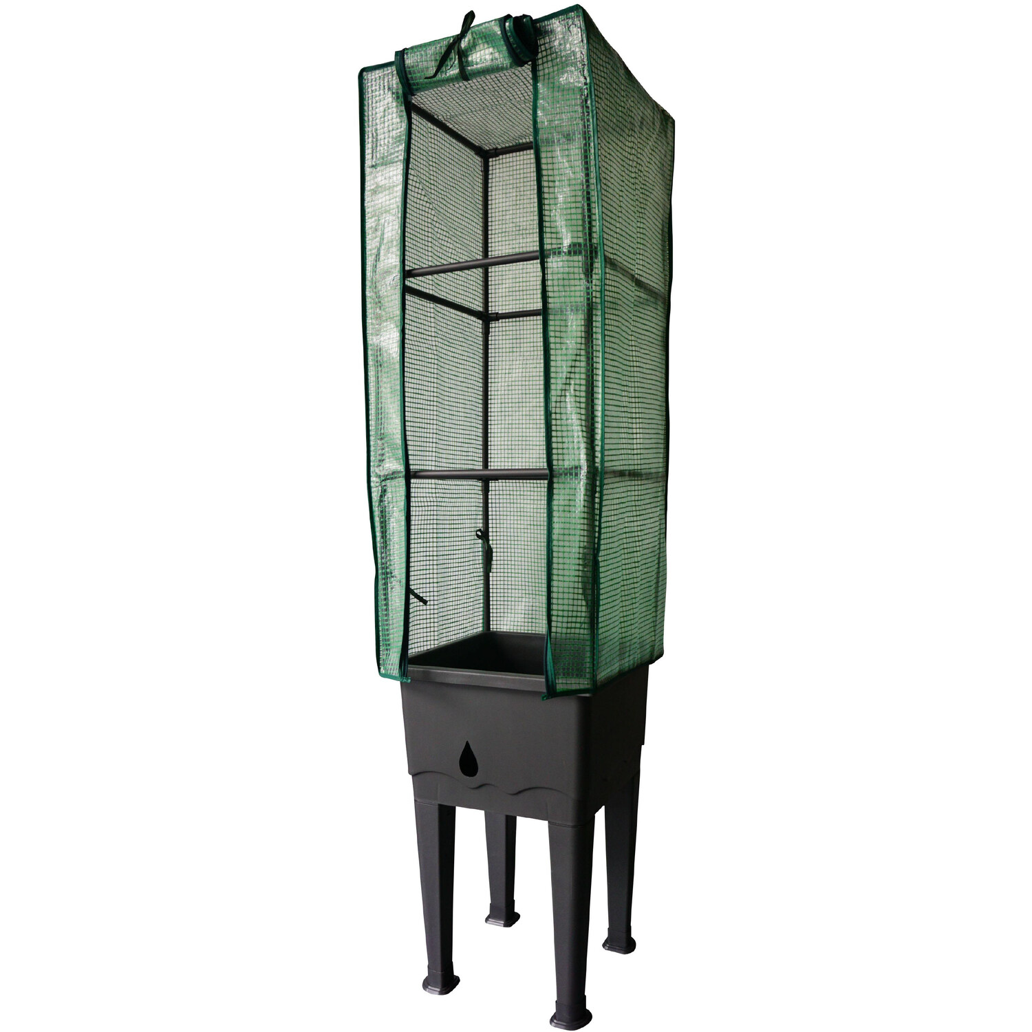 Grow Planter with Frame and Wheels Black Image 2