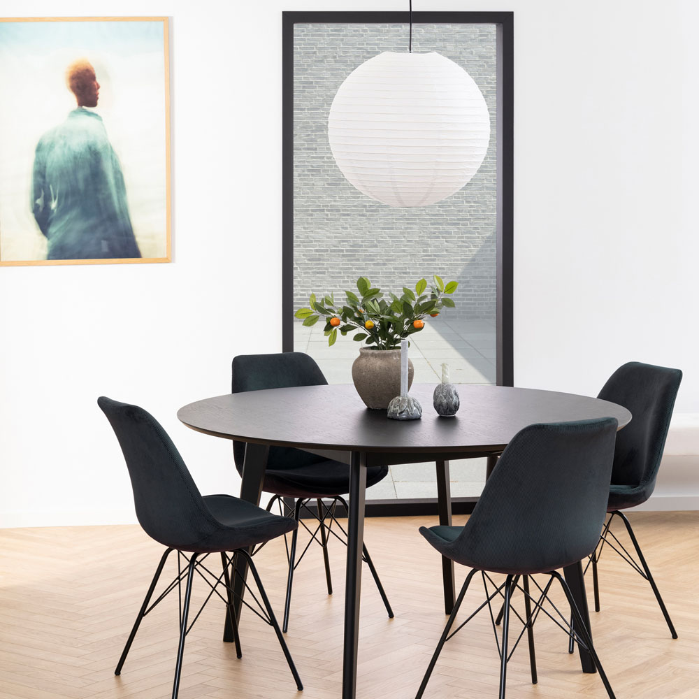 Furniture To Go Roxby Black 4 Seater Round Dining Table Image 4