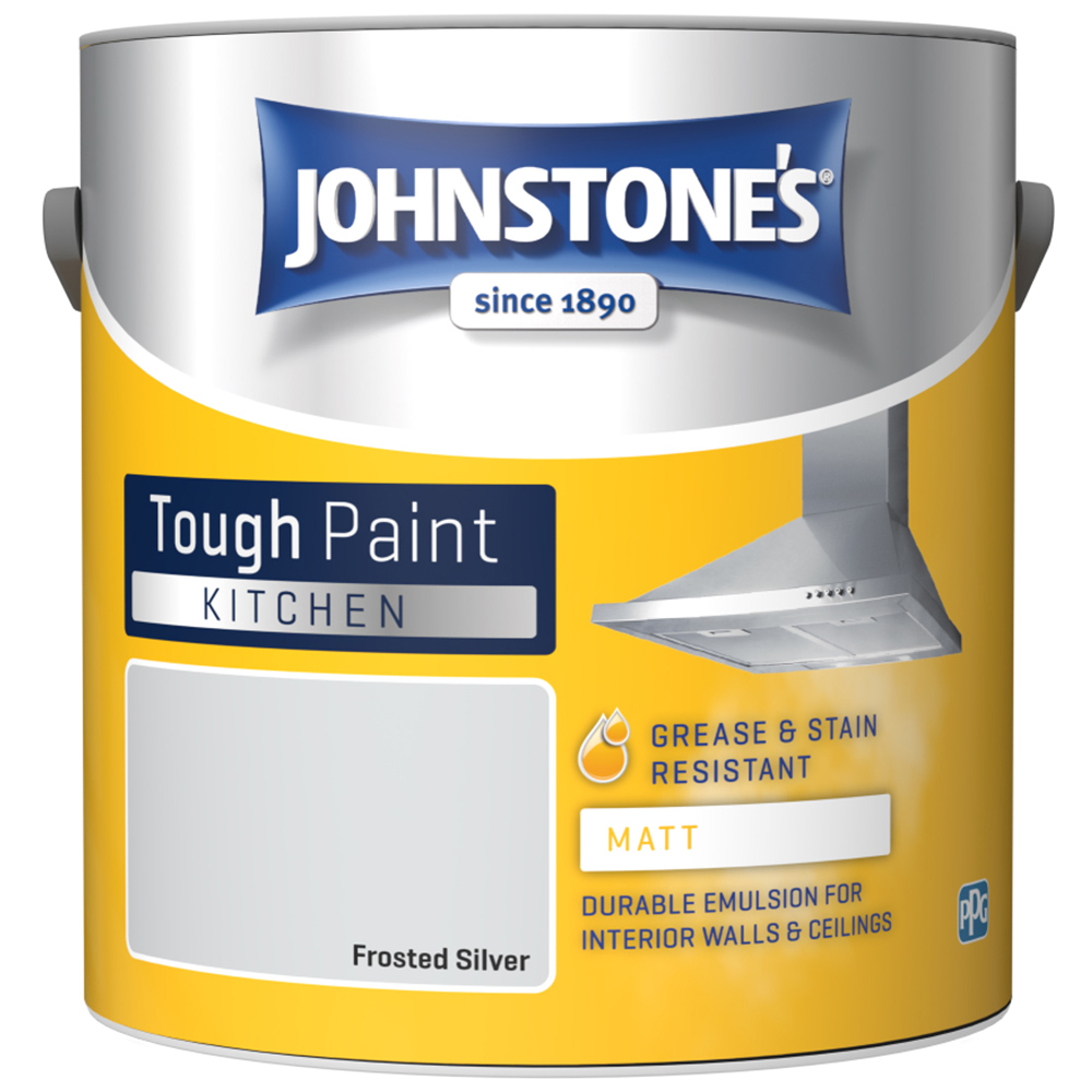 Johnstone's Kitchen Frosted Silver Matt Emulsion Paint 2.5L Image 2