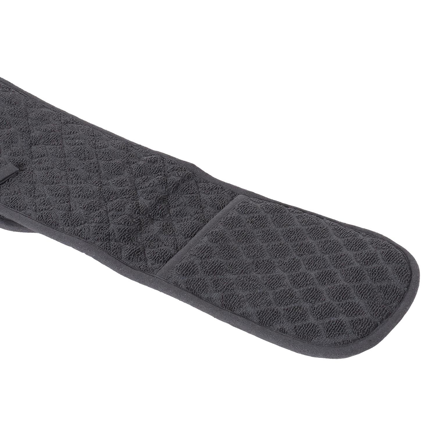 Divante Dobby Terry Double Oven Glove - Dark Grey Image 3