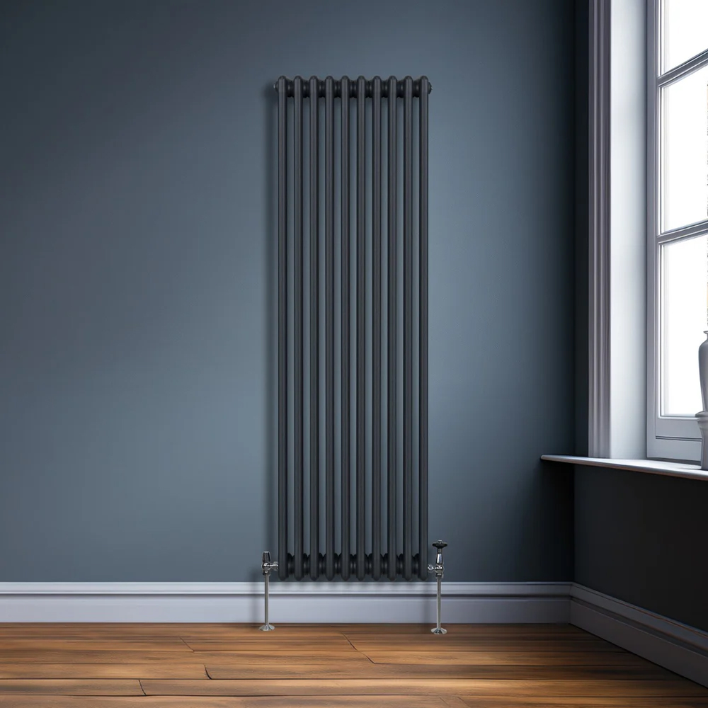 Monster Shop 6596 BTU Anthracite Grey Traditional 3 Column Radiator 1800 x 472mm Image 2