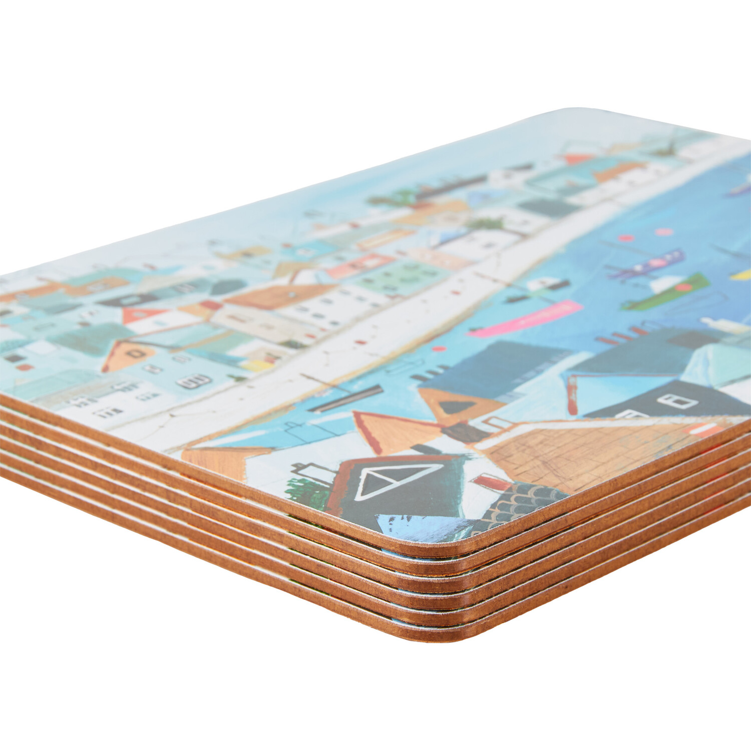 Pack of 6 St Ives Placemats - Blue Image 2