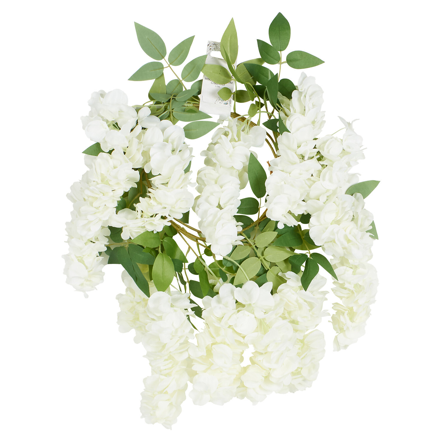 Wisteria Blossom Garland 1.5m - White or Vintage Off White Image 4