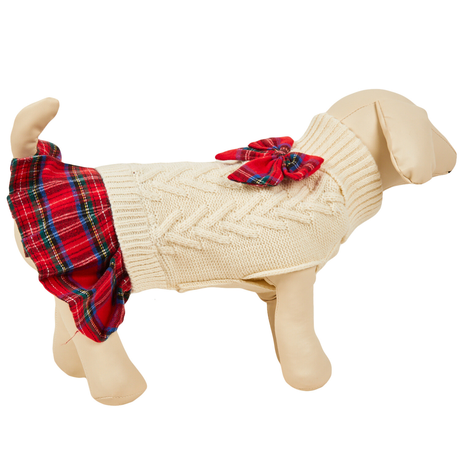 Winter Jumper Pet Dress - Cream / Extra Large Image 4