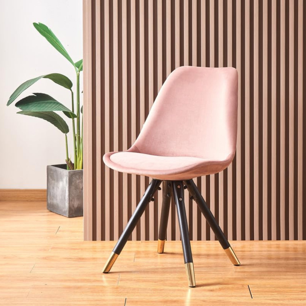 Life Interiors Sofia Pink Velvet Upholstered Dining Chair Image 6