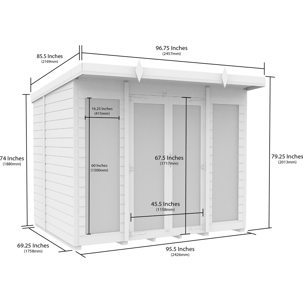 DIY Sheds 8 x 6ft Tongue and Groove Timber Pent Summerhouse Image 7
