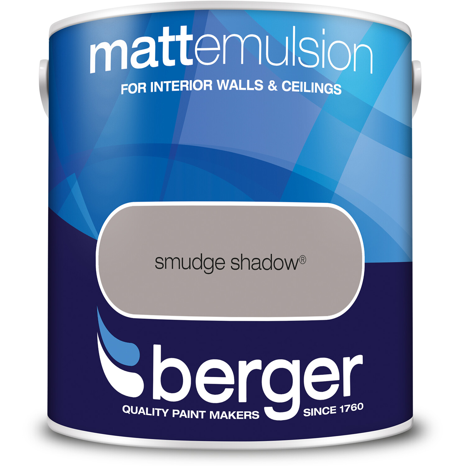 Berger Walls & Ceilings Smudge Shadow Matt Emulsion Paint 2.5L Image 2