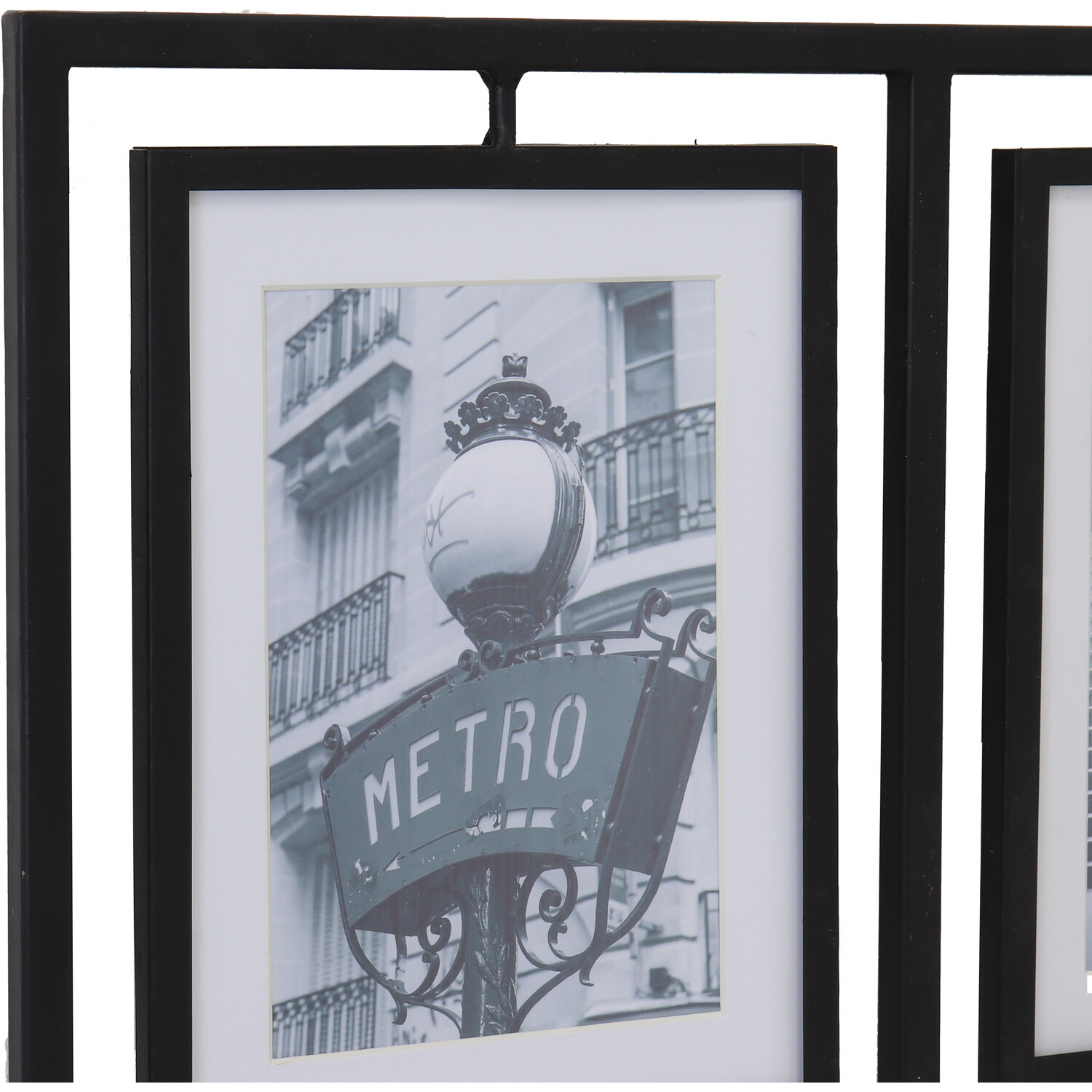 Alston Multi Aperture Metal Photo Frame Black 24.5cm Image 3
