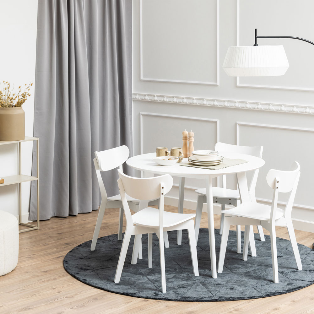 Furniture To Go Roxby White 4 Seater Round Dining Table Image 3
