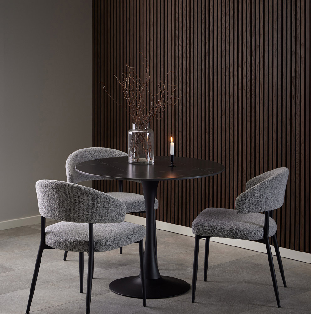 Furniture To Go Malta Black Ceramic 4 Seater Round Dining Table Image 8