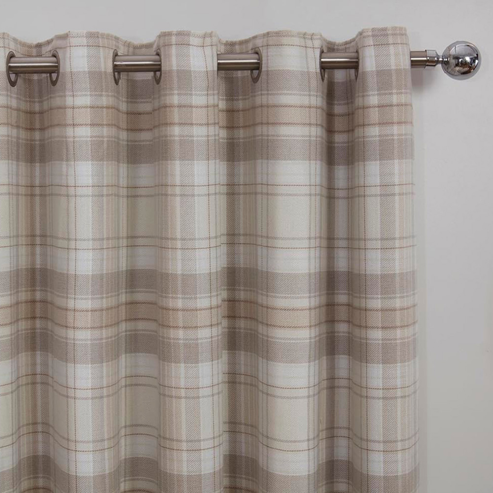 Divante Hatfield Natural Check Blackout Curtains 229cm Image 4